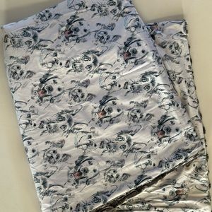 Dog Print Minky Blanket With Graphite Lapin Backing 60 By 82 New With Tags